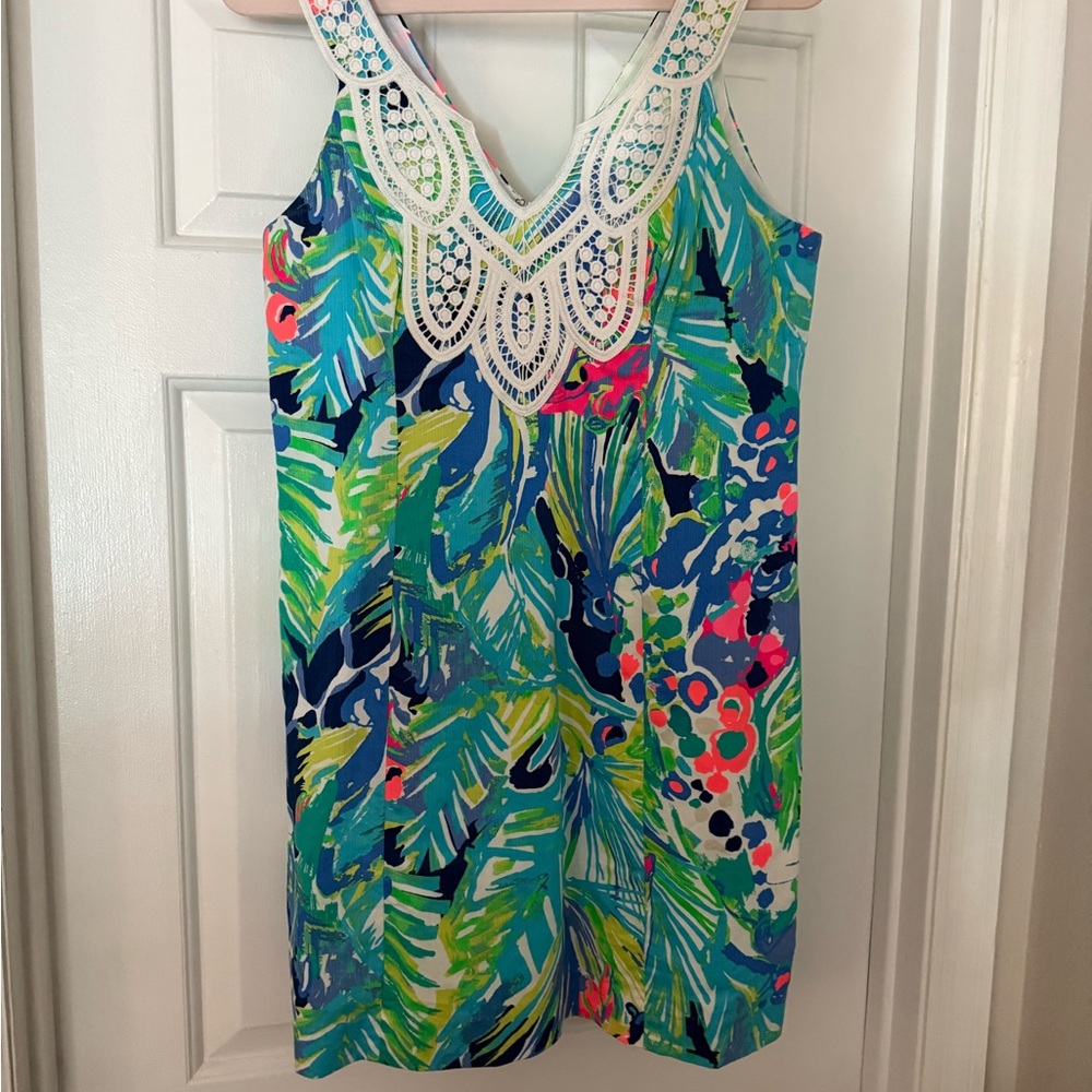 Lilly Pulitzer Vibrant Leaf Print Mini Dress